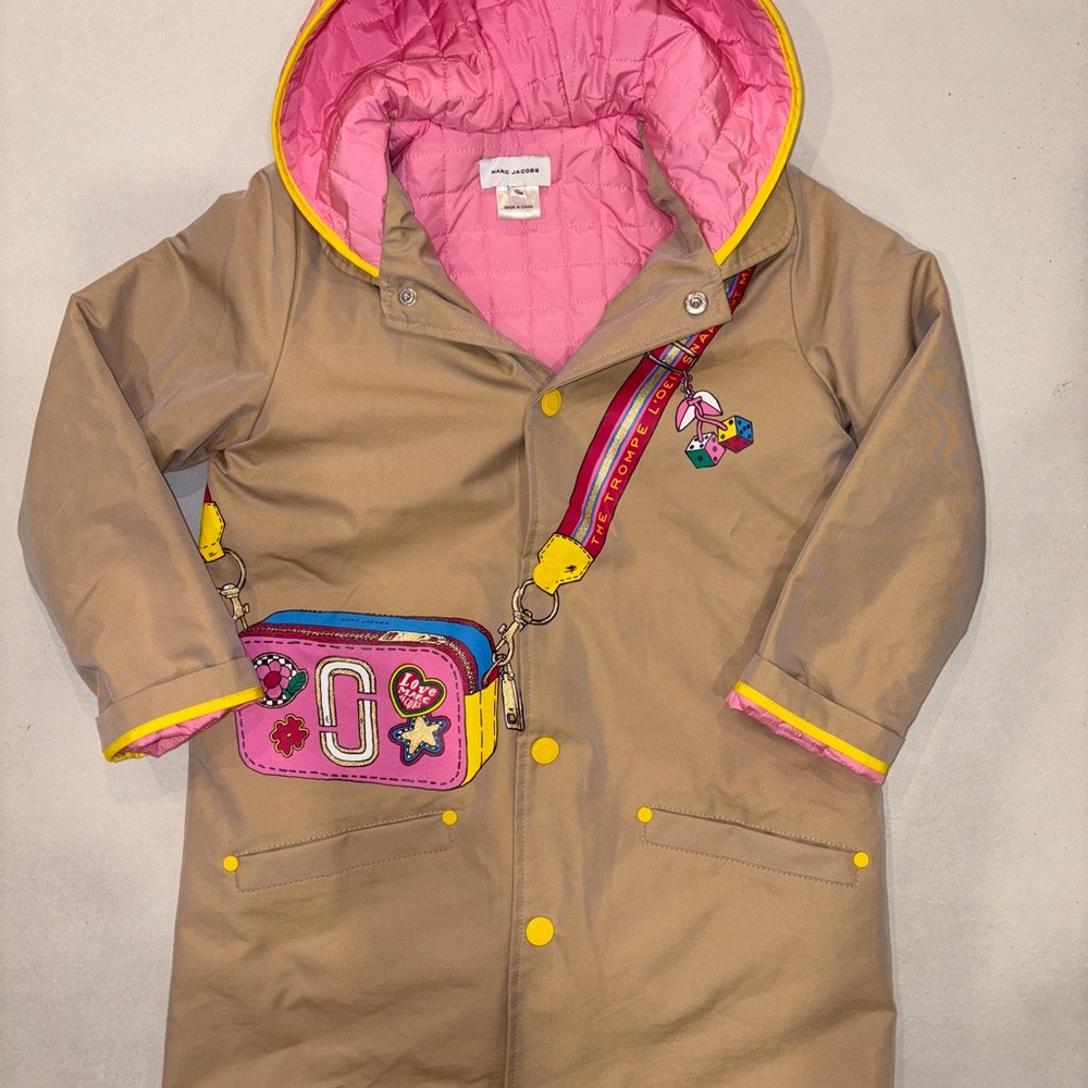 Marc Jacobs Trench coat with snapshot bag sz 8